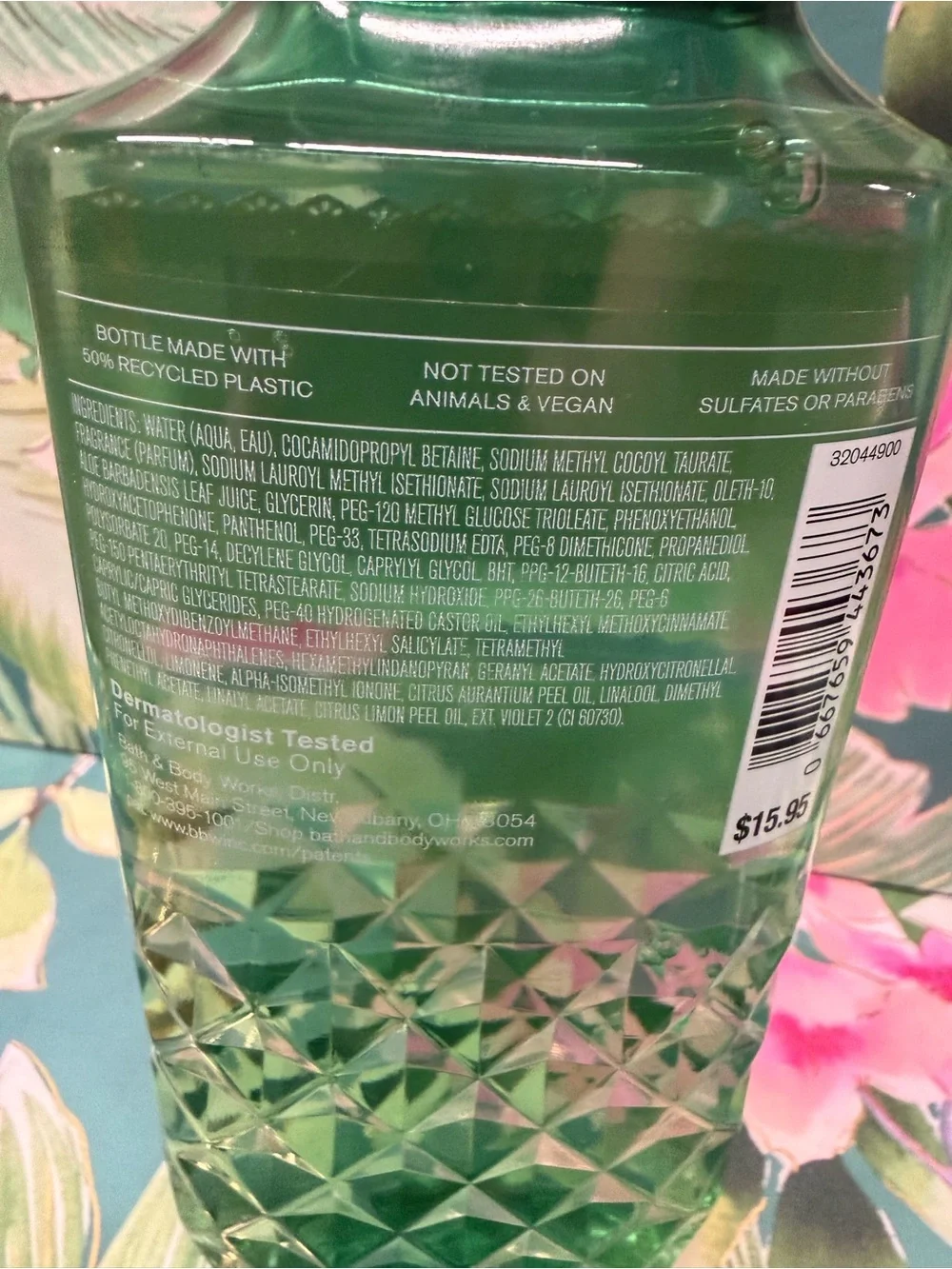 Bath & Body Works Gingham Fresh Body Wash 10 oz NWT Green